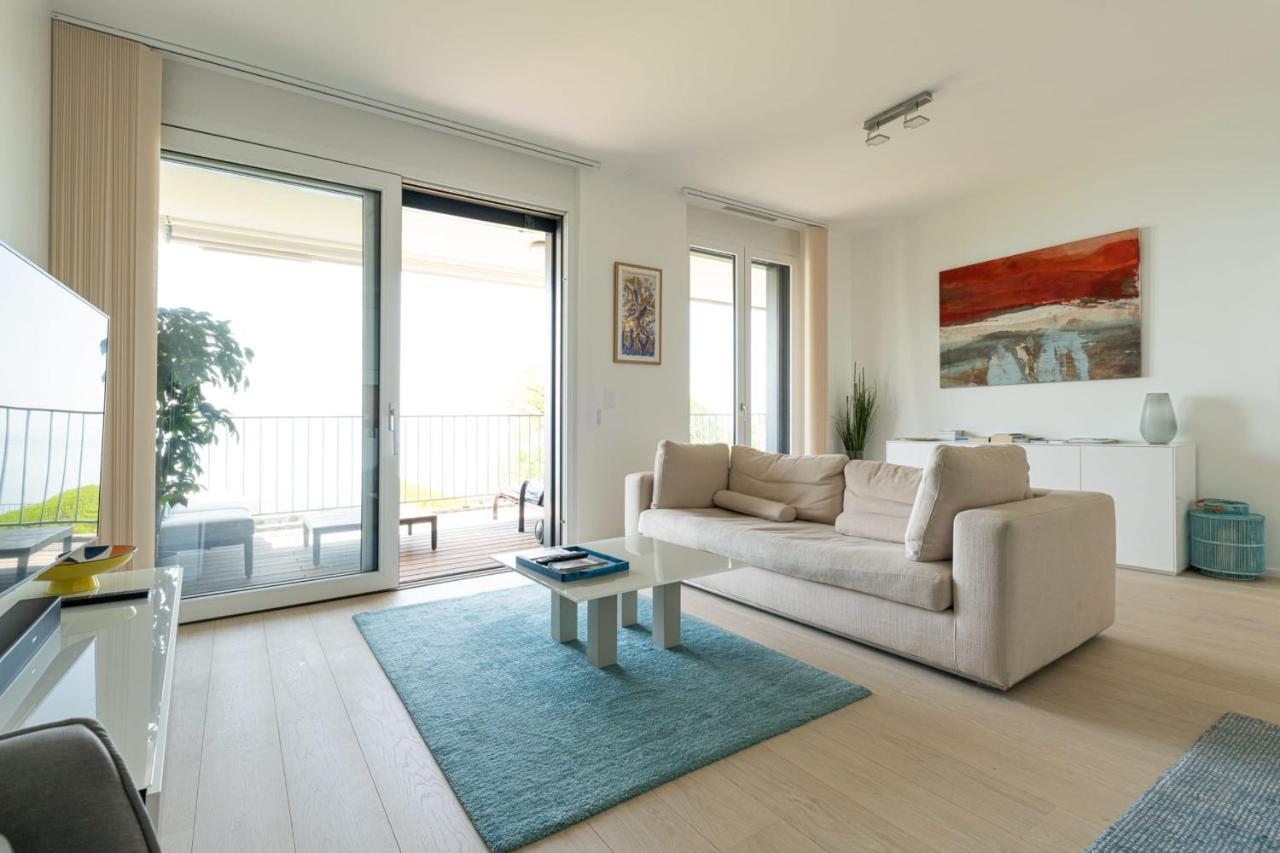 Les Terrasses De Lavaux 1 - Appartement De Luxe Avec Vue Panoramique Et Piscine Puidoux エクステリア 写真