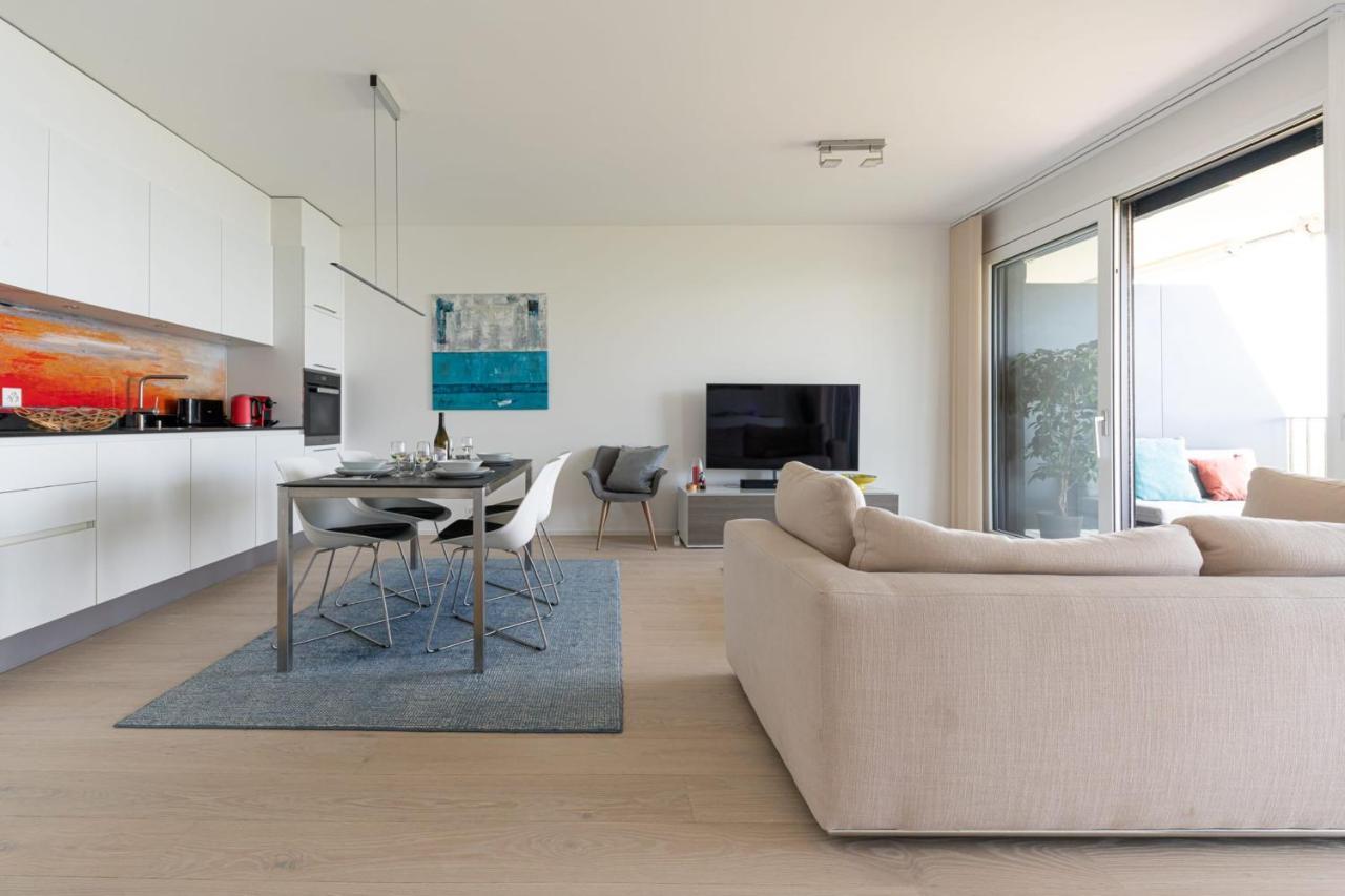 Les Terrasses De Lavaux 1 - Appartement De Luxe Avec Vue Panoramique Et Piscine Puidoux エクステリア 写真