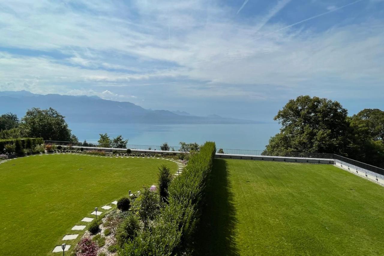 Les Terrasses De Lavaux 1 - Appartement De Luxe Avec Vue Panoramique Et Piscine Puidoux エクステリア 写真