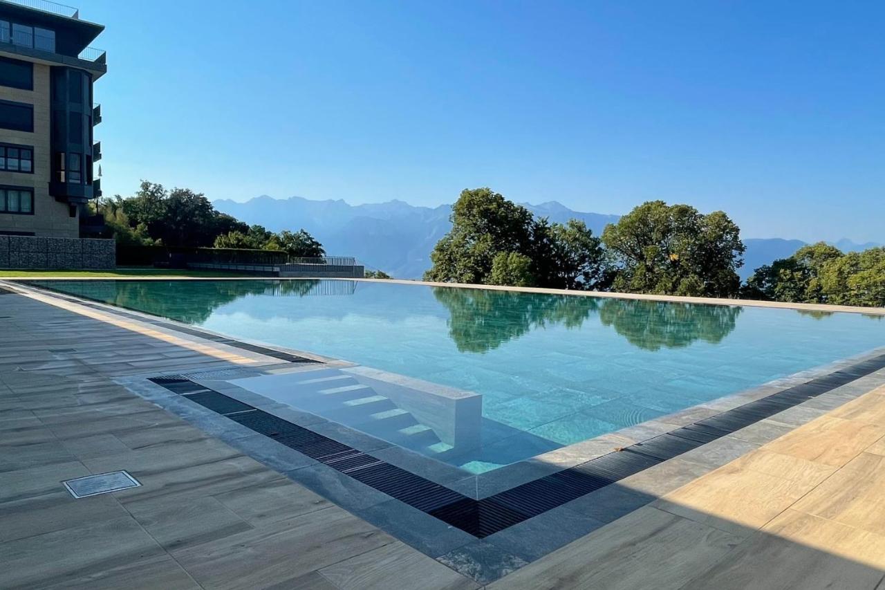 Les Terrasses De Lavaux 1 - Appartement De Luxe Avec Vue Panoramique Et Piscine Puidoux エクステリア 写真